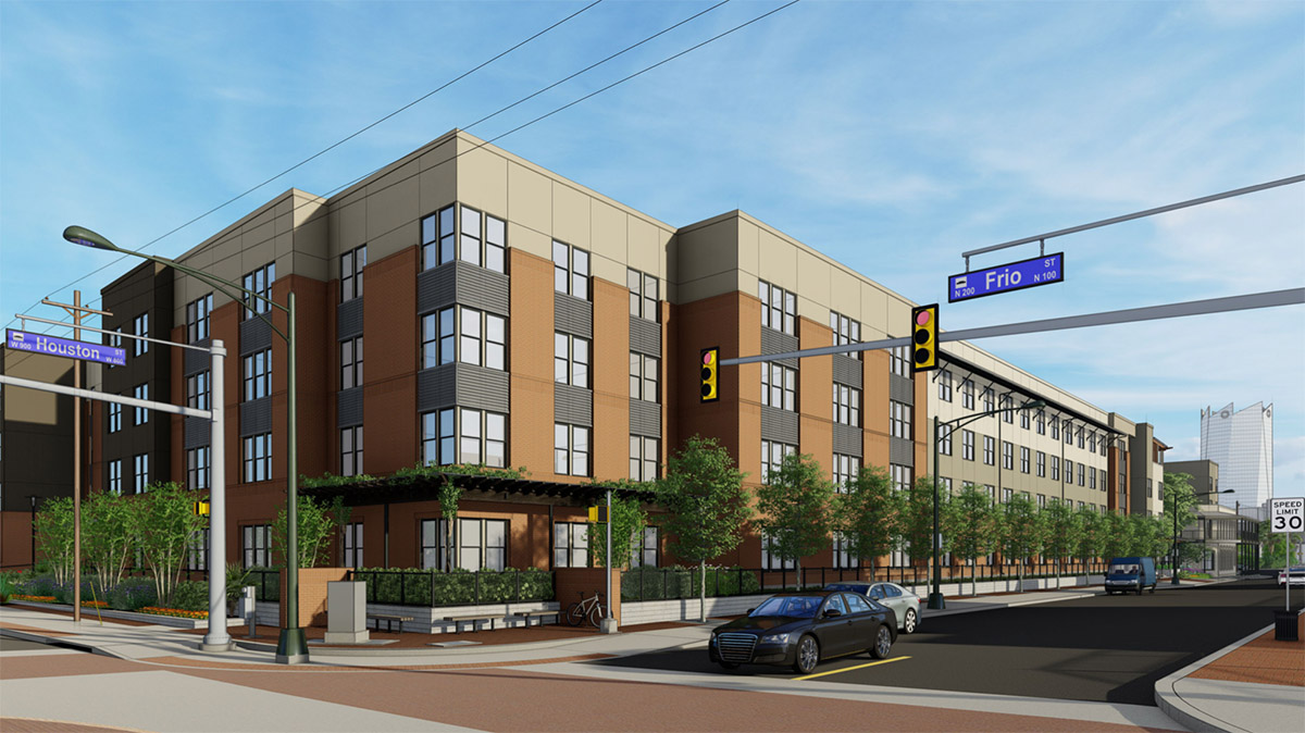 Cattleman Square Lofts is a rare affordable housing development for downtown proper.